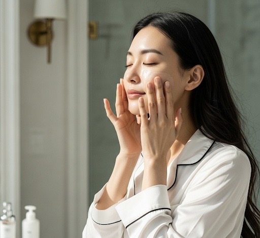 Essence Ginseng peau fatiguée – application de l’essence Beauty of Joseon le soir