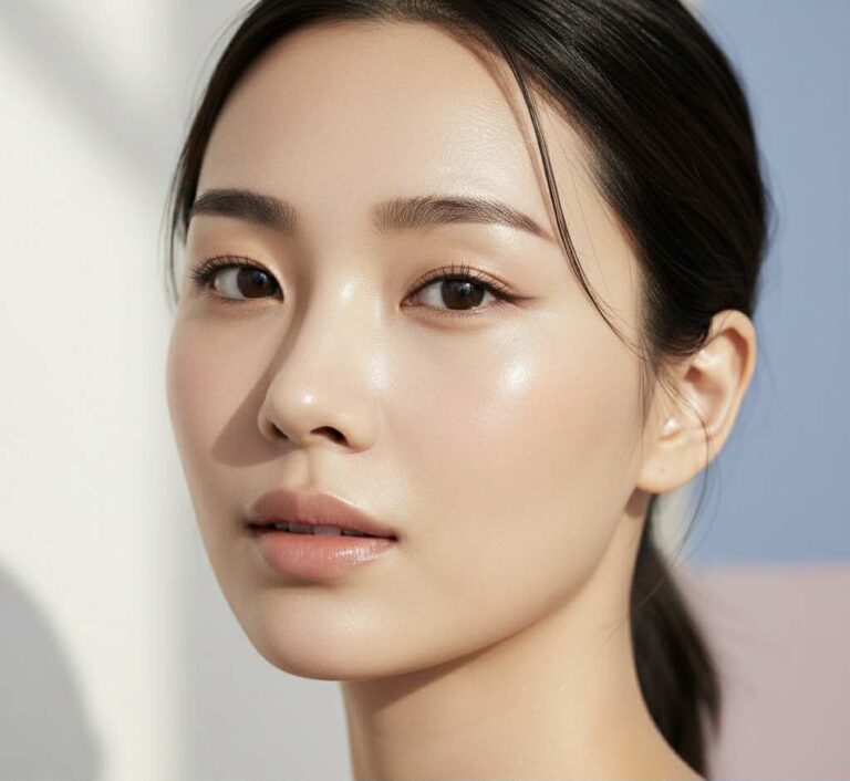 Peau lumineuse avec base hydratante coréenne glow